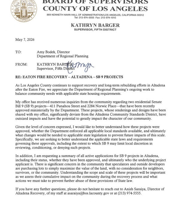 SB 9 Projects and Responses